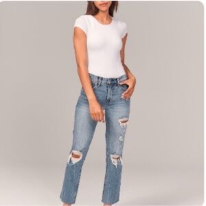 Abercrombie and Fitch Boyfriend Mid Rise Distressed Women's Jeans